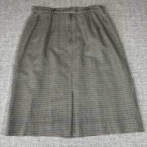 JH COLLECTIBLES HOUNDSTOOTH WOOL LINED POCKET SKIRT WOMENS SIZE 14